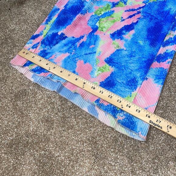 Niccy pants wide leg tie dyed look accordion elastic waist pull on trousers MD - Picture 9 of 9